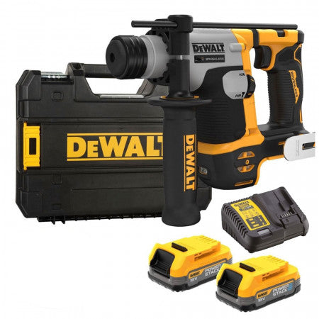 SDS-PLUS 18V BRUSHLESS motor hammer drill, 2 x POWERSTACK -16mm in TSTACK CASE and ACCESSORIES - DeWALT - DCH172E2T-QW SDS-PLUS 18V BRUSHLESS motor hammer drill, 2 x POWERSTACK -16mm in TSTACK CASE and ACCESSORIES - DeWALT - DCH172E2T-QW